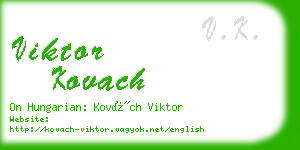 viktor kovach business card